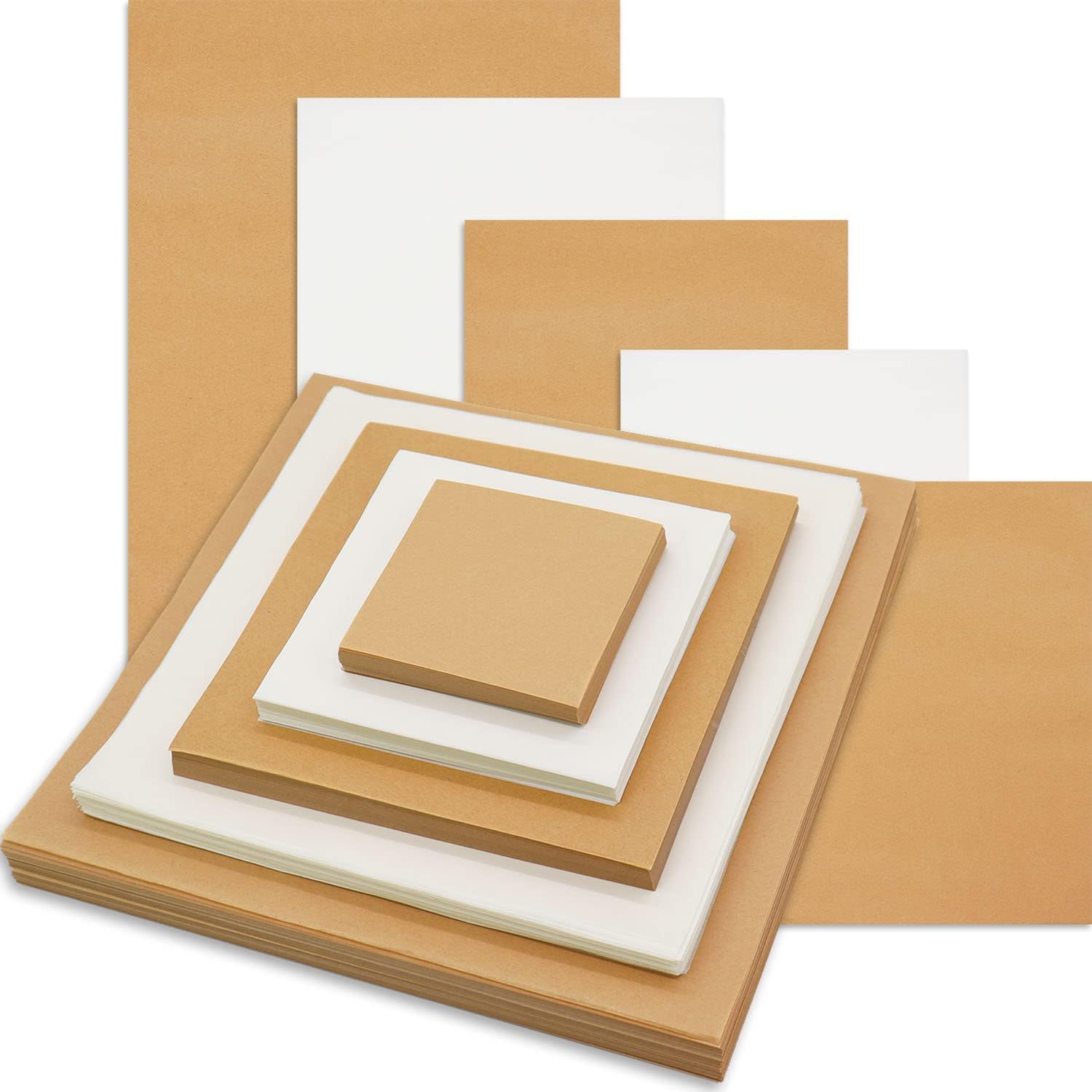 330 hojas de papel pergamino, papel de hornear de pergamino sin blanquear precortado de 8 x 8 pulgadas para freidora de aire, horno, utensilios para