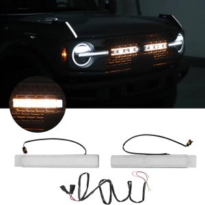 Luz LED de rejilla para Ford Bronco 2021 2022 2023 2024 Kit de lámparas de rejilla de 24 puertas con arnés de cableado de fusible Luz LED de rejilla para Ford Bronco 2021 2022 2023 2024 Kit de lámparas de rejilla de 24 puertas con arnés de cableado de fusible