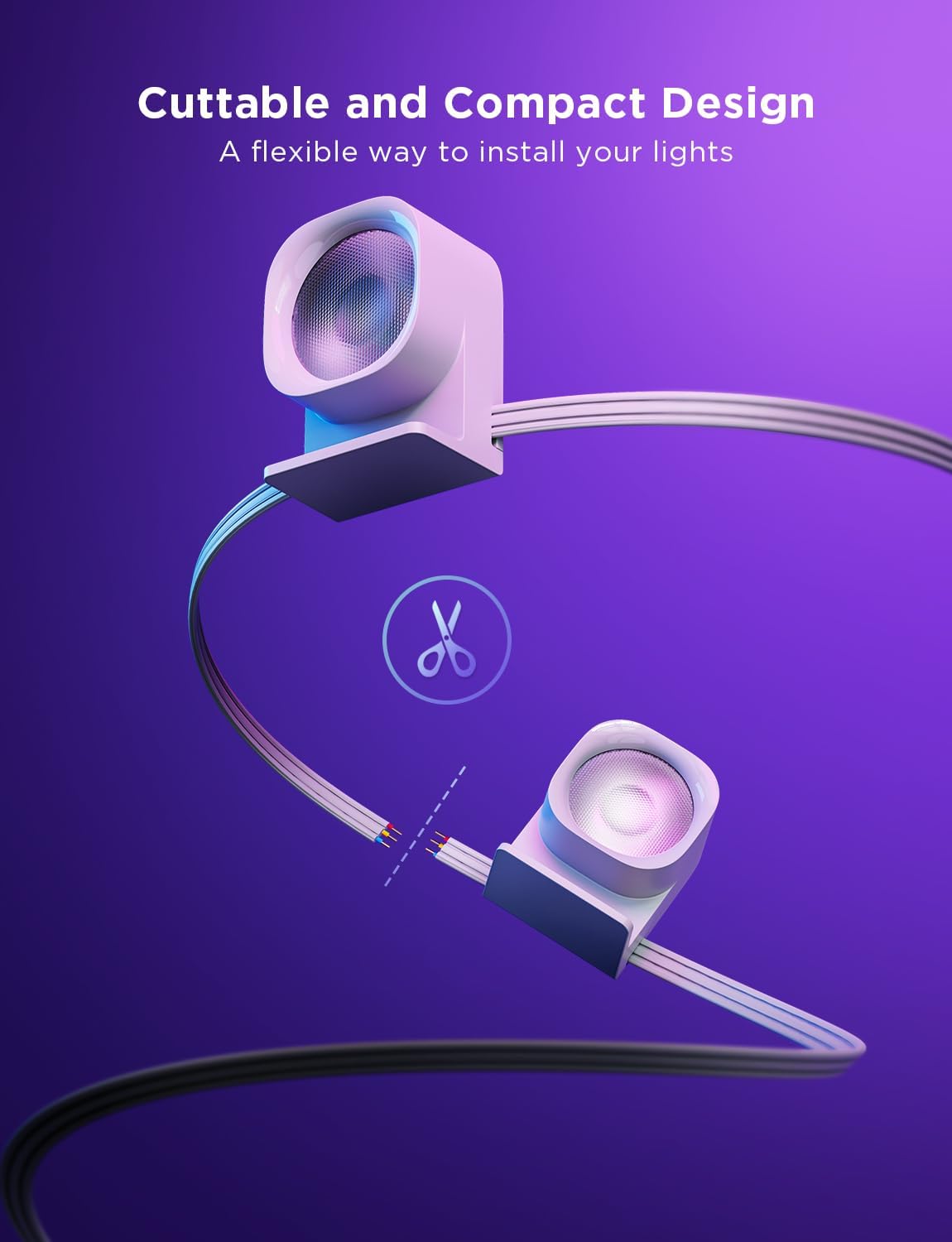 Govee RGBIC – Tira de luces LED inteligentes que funciona con Alexa, lámpara de pared interior que cambia de color para fiestas, Año Nuevo y diario,