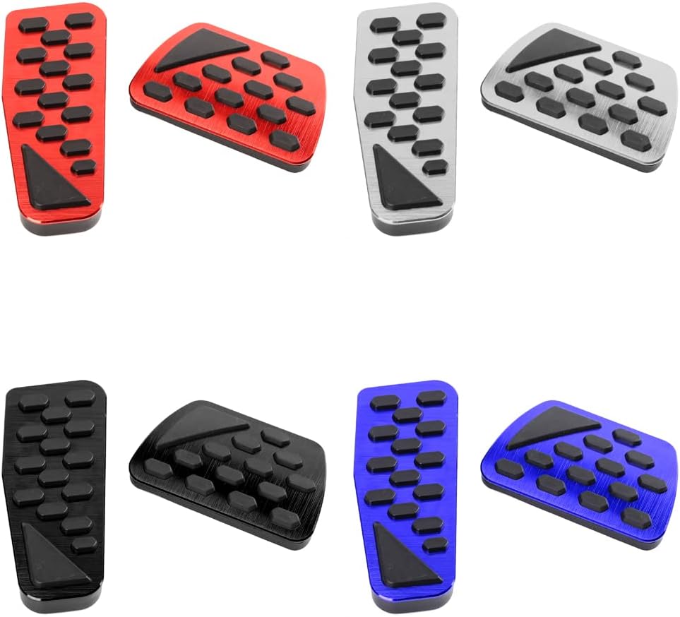CEBAT 2 fundas de pedal de aluminio antideslizantes rojas para Jeep Wrangler JLJLU 2018-2023 2024,2020 2021 2022 2022 2023 Gladiator JT