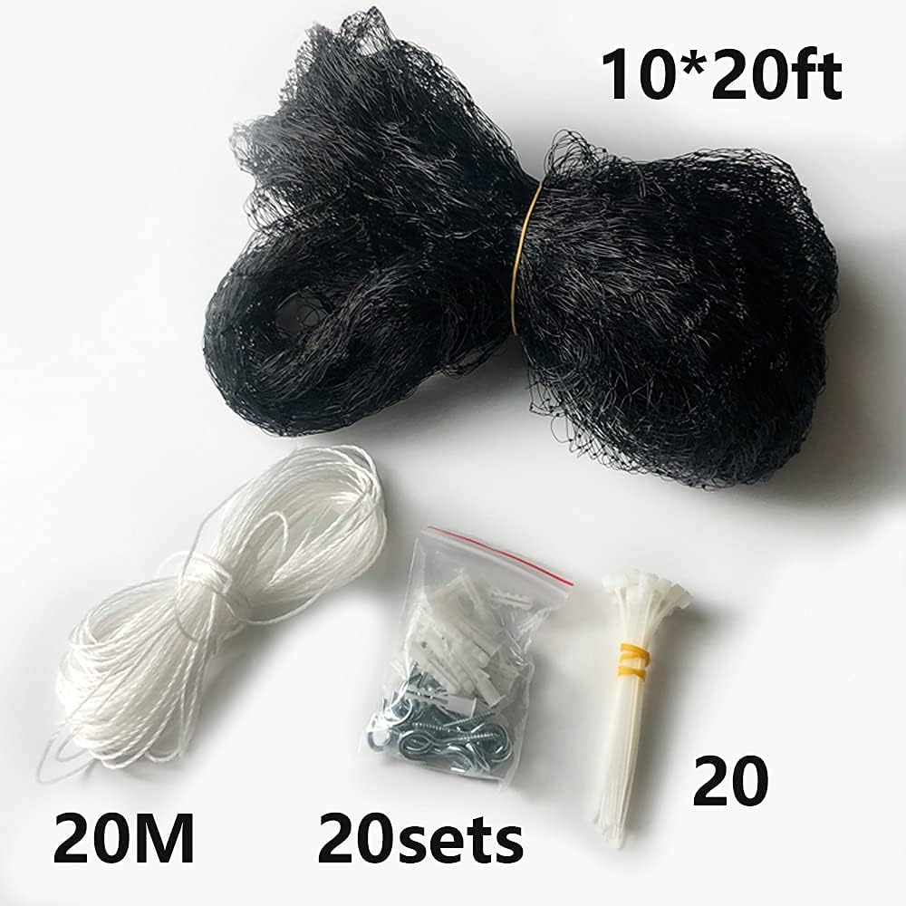 YOKMO Red de riel de balcón para gatos, red anticaídas para mascotas, balcón para mascotas, malla para cercas para perros, malla de nailon negro