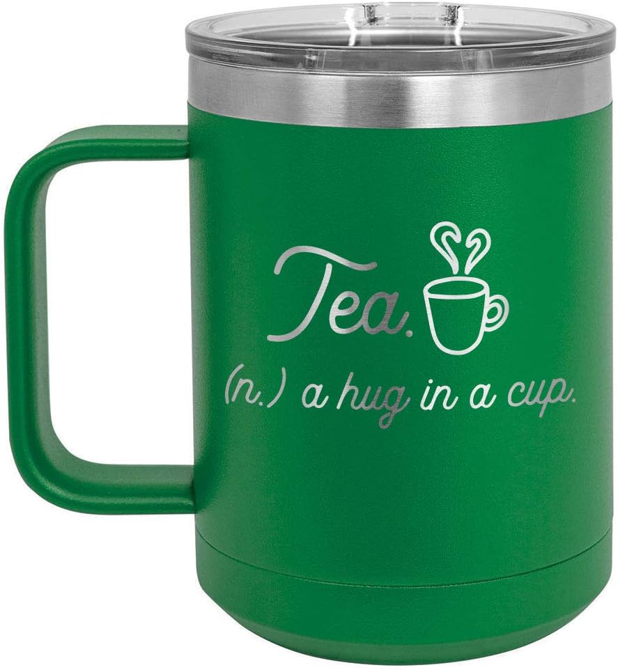 Taza de café con tapa superior de 15 oz con tapa superior para viaje, aislada, ideal para regalo de cumpleaños o Navidad de mujeres o hombres