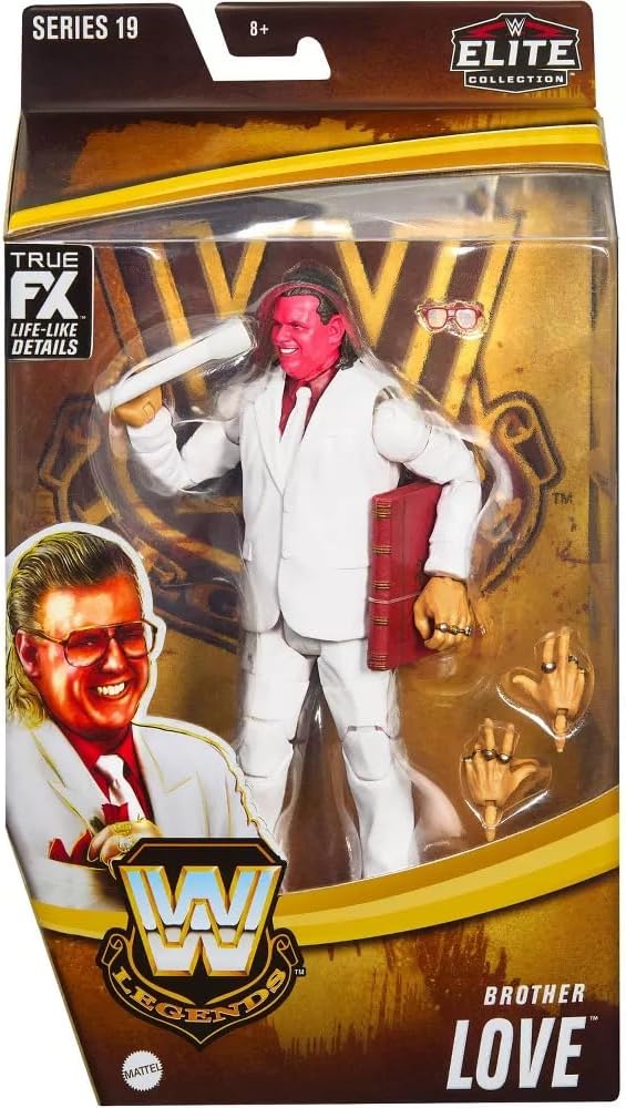 WWE Elite Collection Brother Love Wrestling Figura de acción Legends Mattel Series 19 HLP51