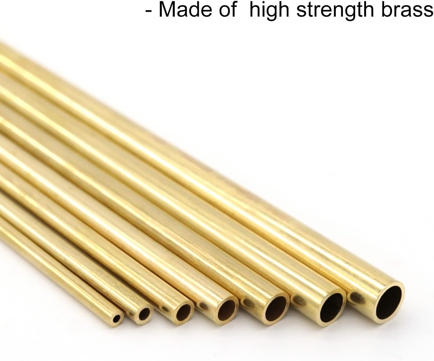 Tubo redondo de latón, 0.157 in de diámetro exterior de 0.020 in de grosor de pared de 11.811 in de longitud, tubo recto de metal sin costuras para