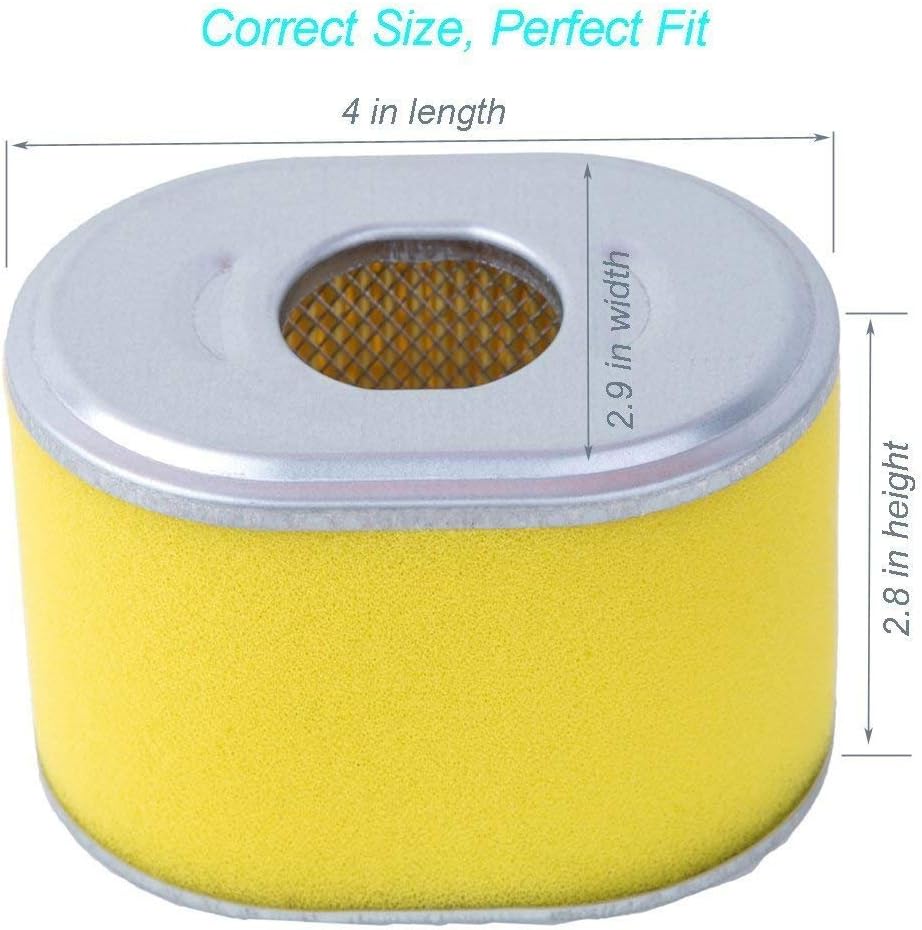Paquete de 2 filtros de aire 17210-ZE1-505, compatibles con el limpiador de aire OEM del motor Honda GX160 GX200 GX140 y más, además de prefiltro