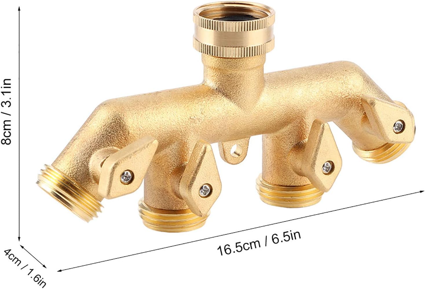 Fydun B Garden 4-Way Hose Splitter Hose A Valve Water Faucet Valve Connector B Garden 4-Way Hose for Family