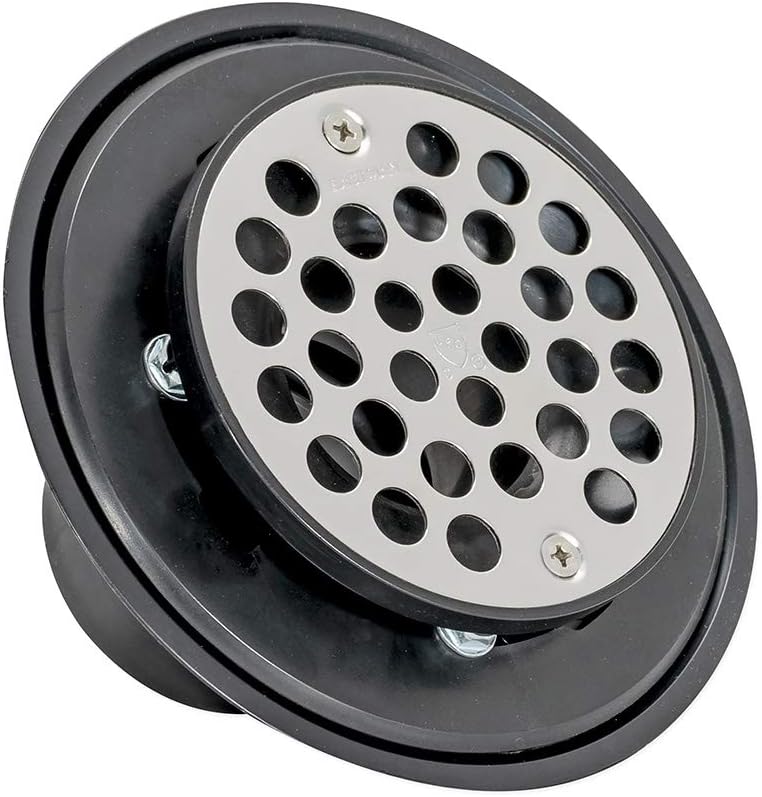 EZ-FLO Desagüe de piso y ducha ABS de perfil bajo de 2 pulgadas x 3 pulgadas, rejilla de acero inoxidable, 15342