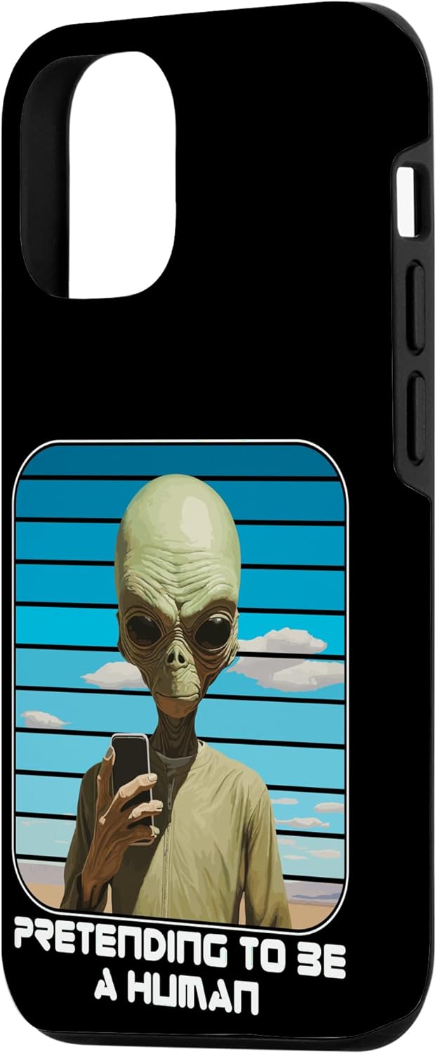 iPhone 14 Pro Alien Pretending To Be A Human Halloween Women, Men, Kids Case