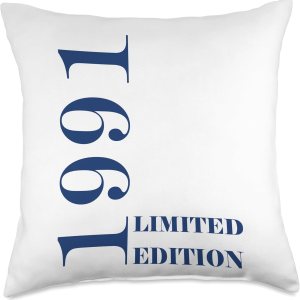 Retro Limited Birth Year 1991 Vintage Born Vintage Limited Edition Retro Birth Year 1991 Throw Pillow, 18×18, Multicolor Retro Limited Birth Year 1991 Vintage Born Vintage Limited Edition Retro Birth Year 1991 Throw Pillow, 18×18, Multicolor