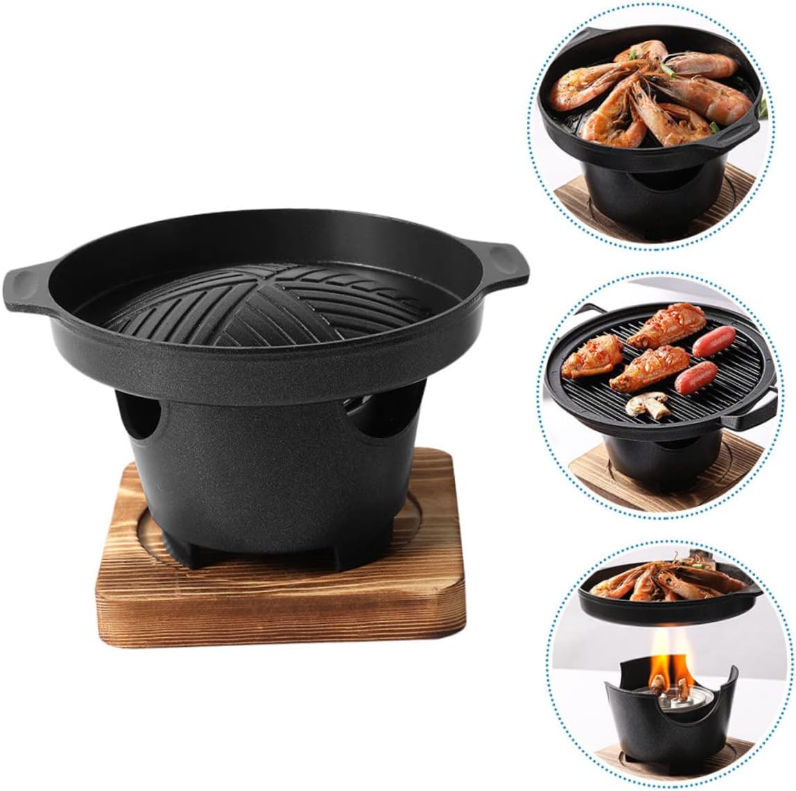 1 Unidades Parrilla Pescado Barbacoa Asador Estufa de Camping Parrilla de servir Sartén para el hogar Utensilios para hornear Metal Asado Estufa