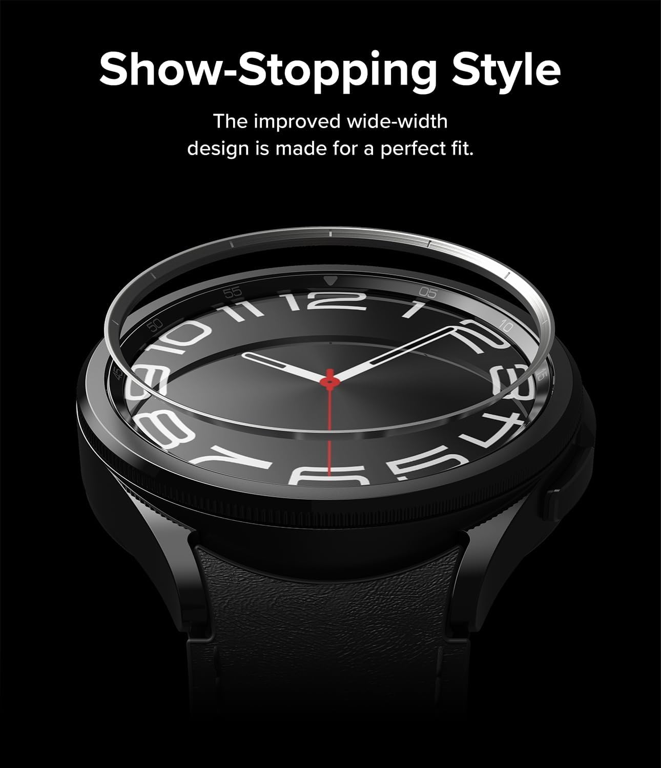 Ringke Estilo de bisel interior elegante marco de acero inoxidable compatible con Samsung Galaxy Watch 6 Classic Case (1.772 pulgadas), protector