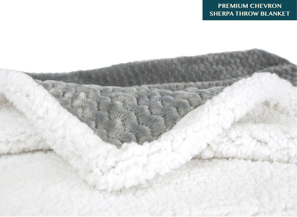 PAVILIA manta de forro polar sherpa prémium, suave, acolchada, reversible, cálida y acogedora de microfibra lisa para sofá