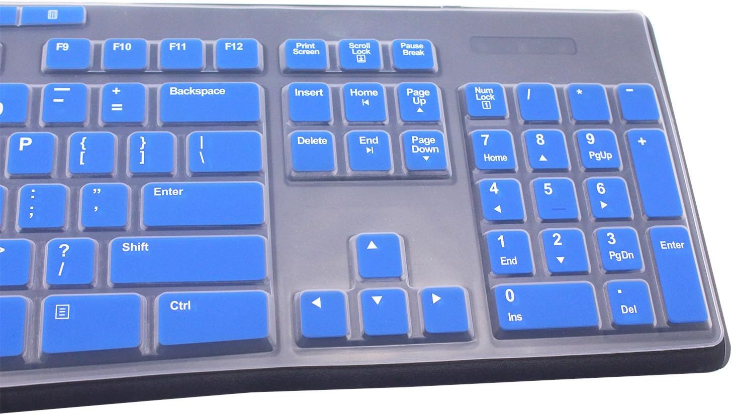 Protector de piel ultra delgado para teclado de silicona para computadora de escritorio, compatible con teclado inalámbrico Logitech MK295 MK275