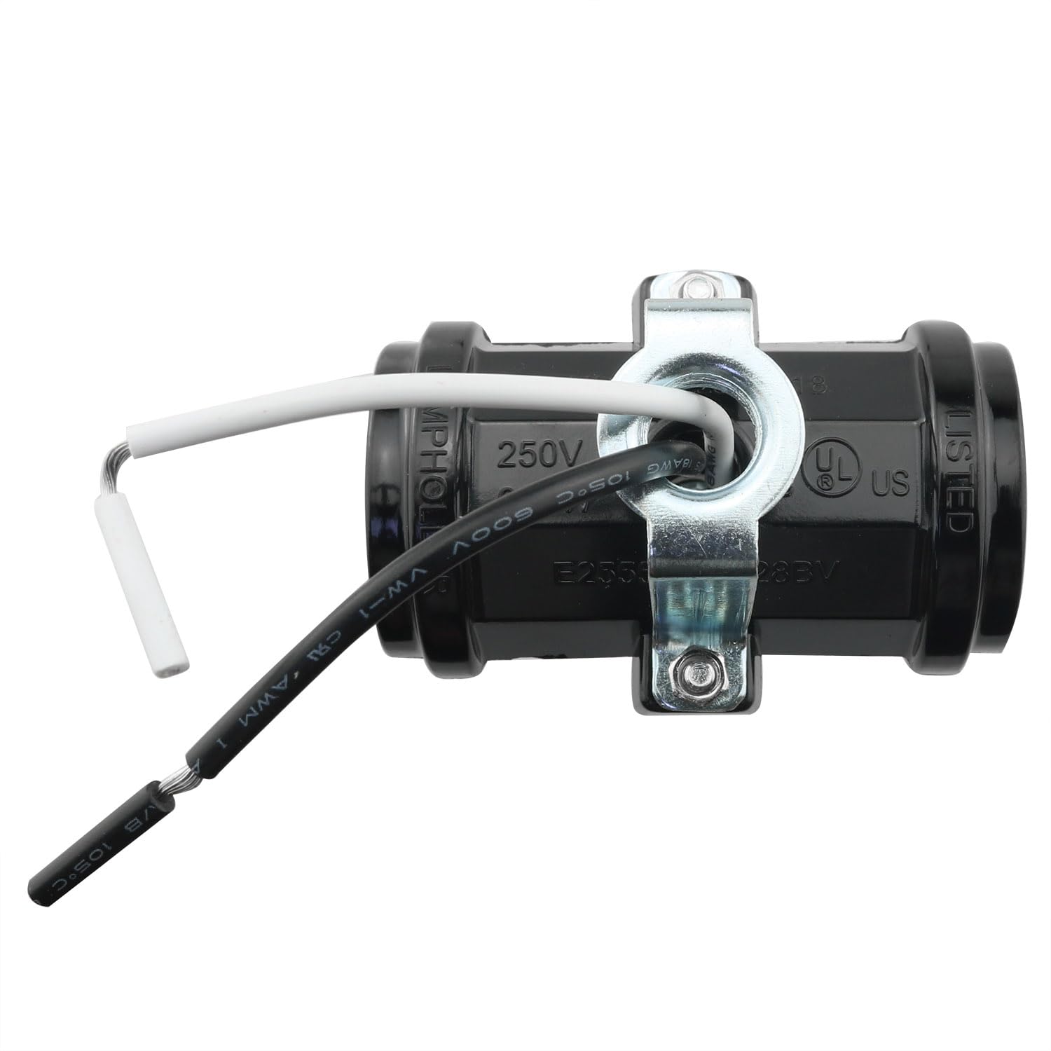 Enchufe de doble bombilla CHENJIN de 2 luces de base media E26 fenólica doble enchufe de luz con cables de alambre, enchufe de grupo doble,