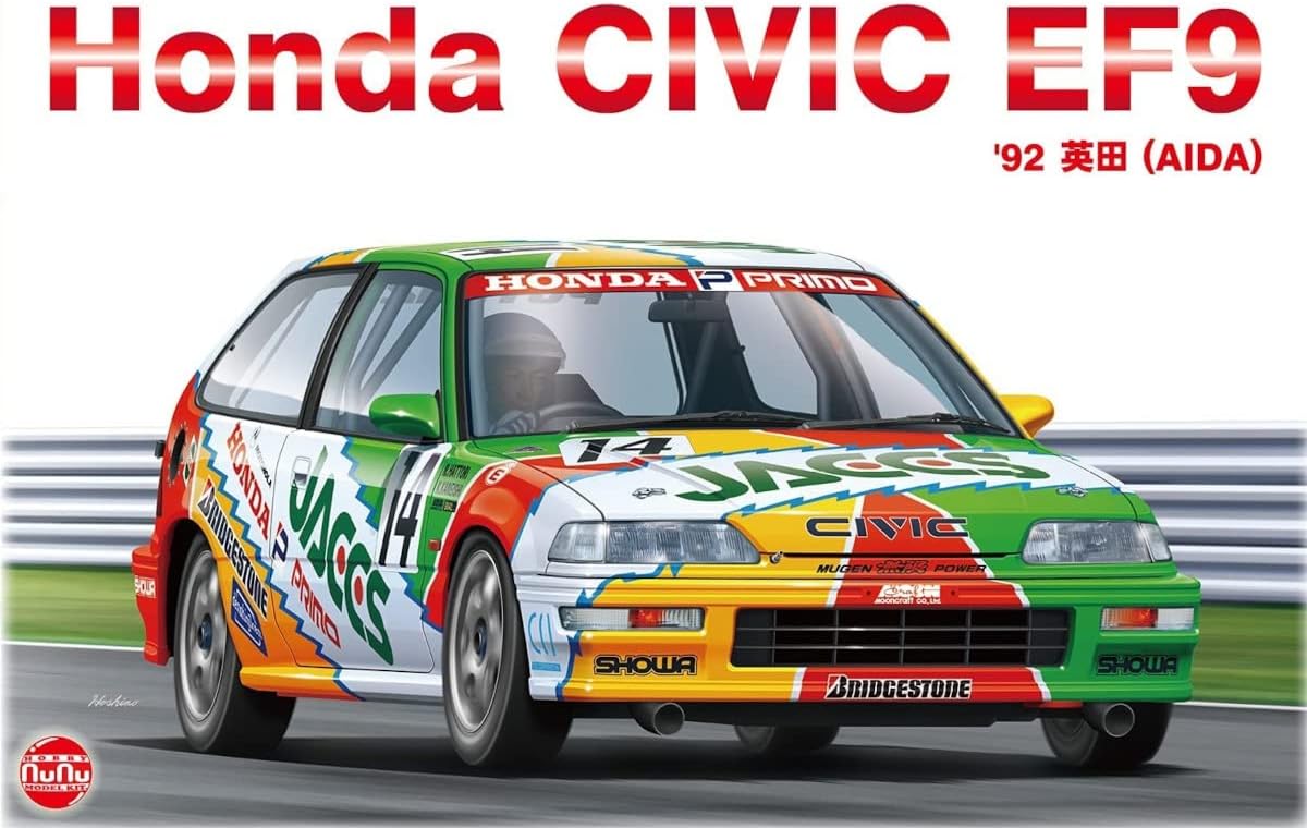 Platz PN24021 124 Racing Series Honda Civic EF-9 1992 TI Circuito Eida Gr.A 300 Km Race Modelo de plástico