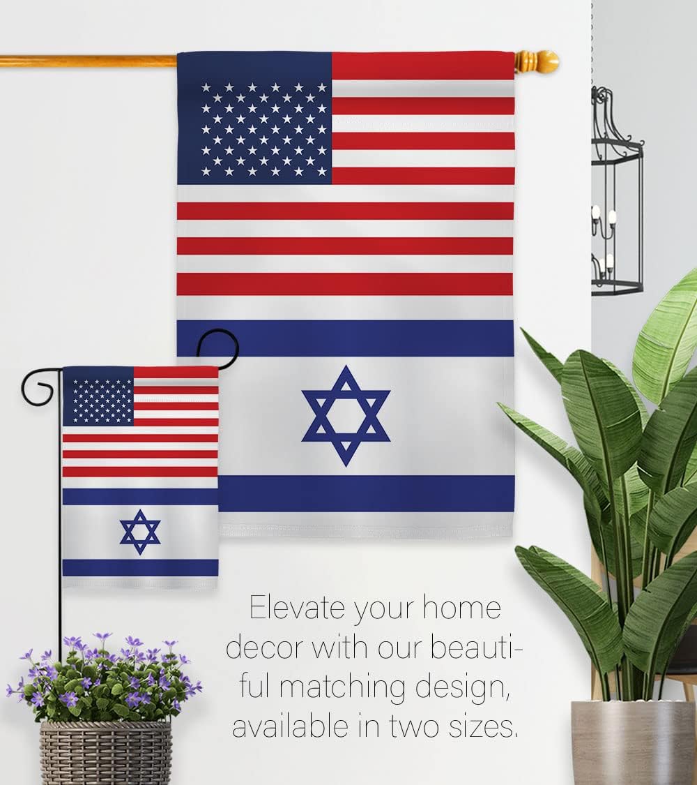 Bandera de Israel de Estados Unidos Bandera de Amistad Israelí Decoración del Hogar Banner Interior Patio Letreros Habitación Exterior Casa Colgante