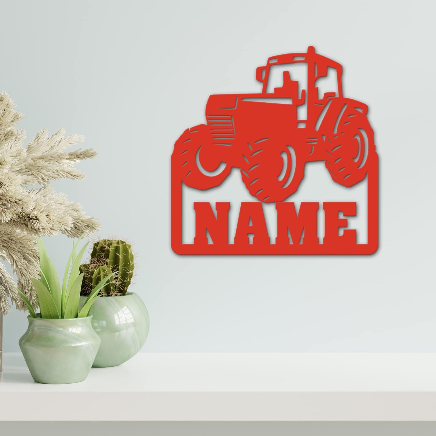 NEID – Tractor granjero personalizado  Regalos para adultos, niños y hombres, para niños y niñas, luz nocturna LED de tractor de madera única