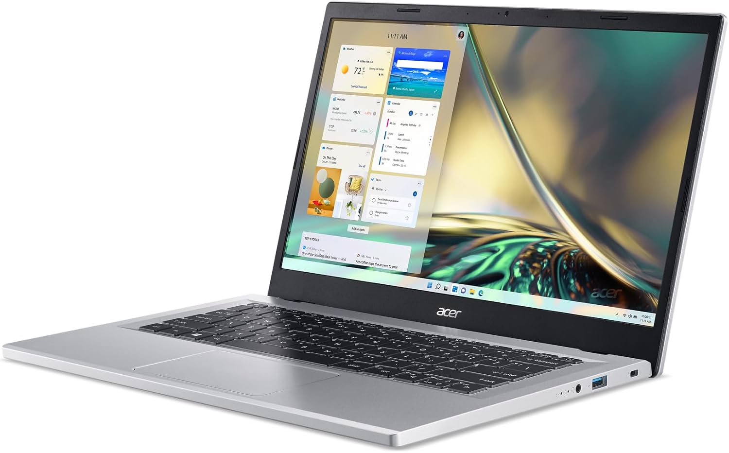 Acer Aspire 3 A314-36P-35UU – Laptop delgada, pantalla IPS Full HD de 14.0 pulgadas, procesador Intel Core i3-N305, gráficos Intel UHD, LPDDR5 de 8