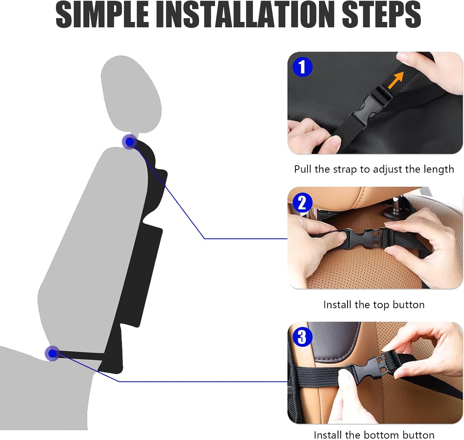 Organizador de asiento trasero de automóvil, 2 bolsillos de almacenamiento de tela Oxford con soporte para tableta para pantalla táctil, protector