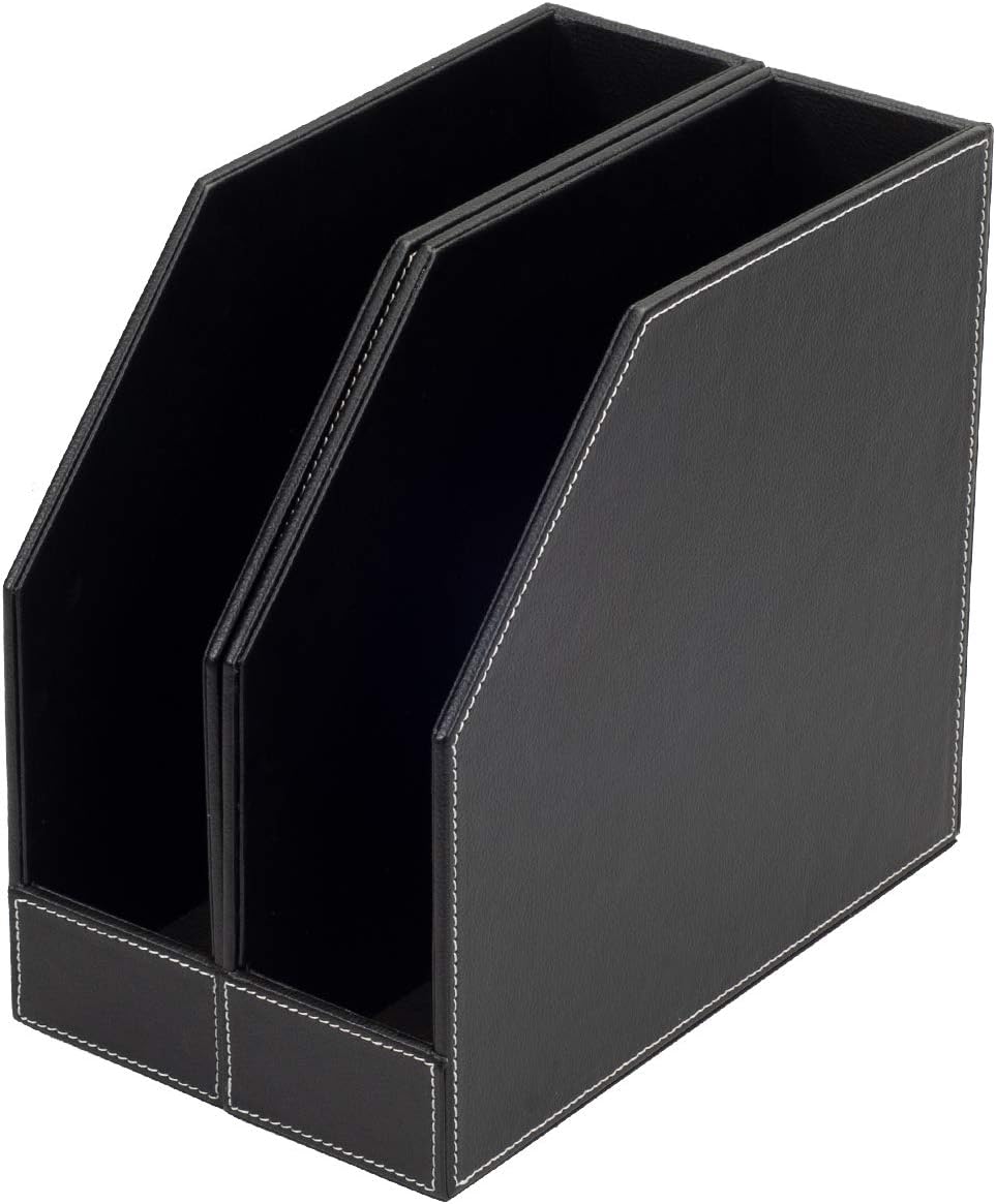 MobileVision Executive – Carpeta vertical de piel sintética y organizador de productos de oficina, archivos, revistas, bloc de notas, libros y más,