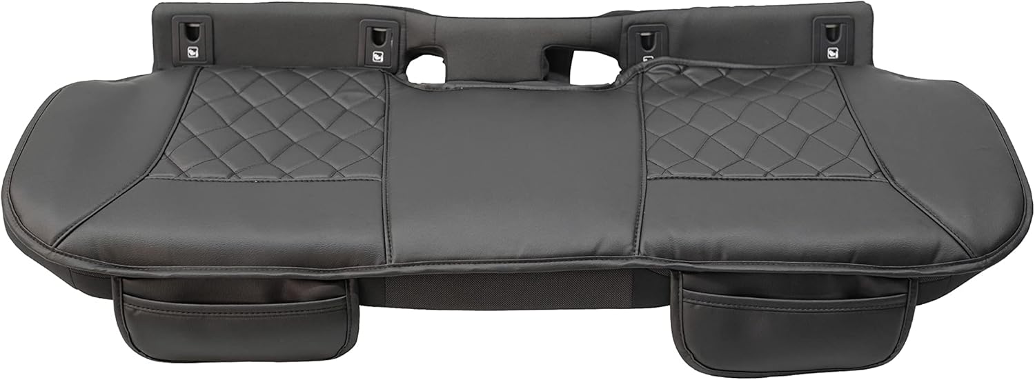 Ambesonne Funda de cojín para asiento trasero, 1 protector de piel sintética para asiento trasero, cojín de espuma de fácil instalación y cuidado