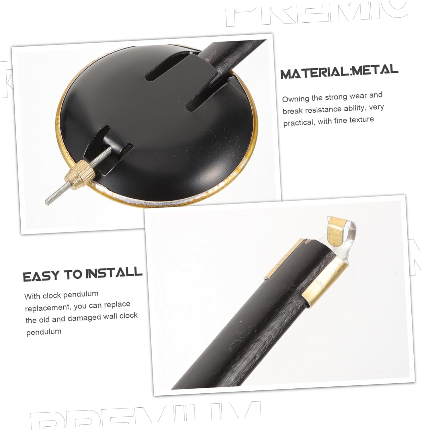 Péndulo de metal para reloj de pared Piezas de reloj de metal Reloj de repuesto de reloj de pared Péndulo Reloj de pared Suministro de reloj