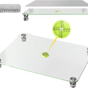 Nelyrho Tabla de nivelación de vidrio para resina, mesa de nivelación de precisión ajustable de 16 x 12 pulgadas para resinar, accesorios de resina Nelyrho Tabla de nivelación de vidrio para resina, mesa de nivelación de precisión ajustable de 16 x 12 pulgadas para resinar, accesorios de resina