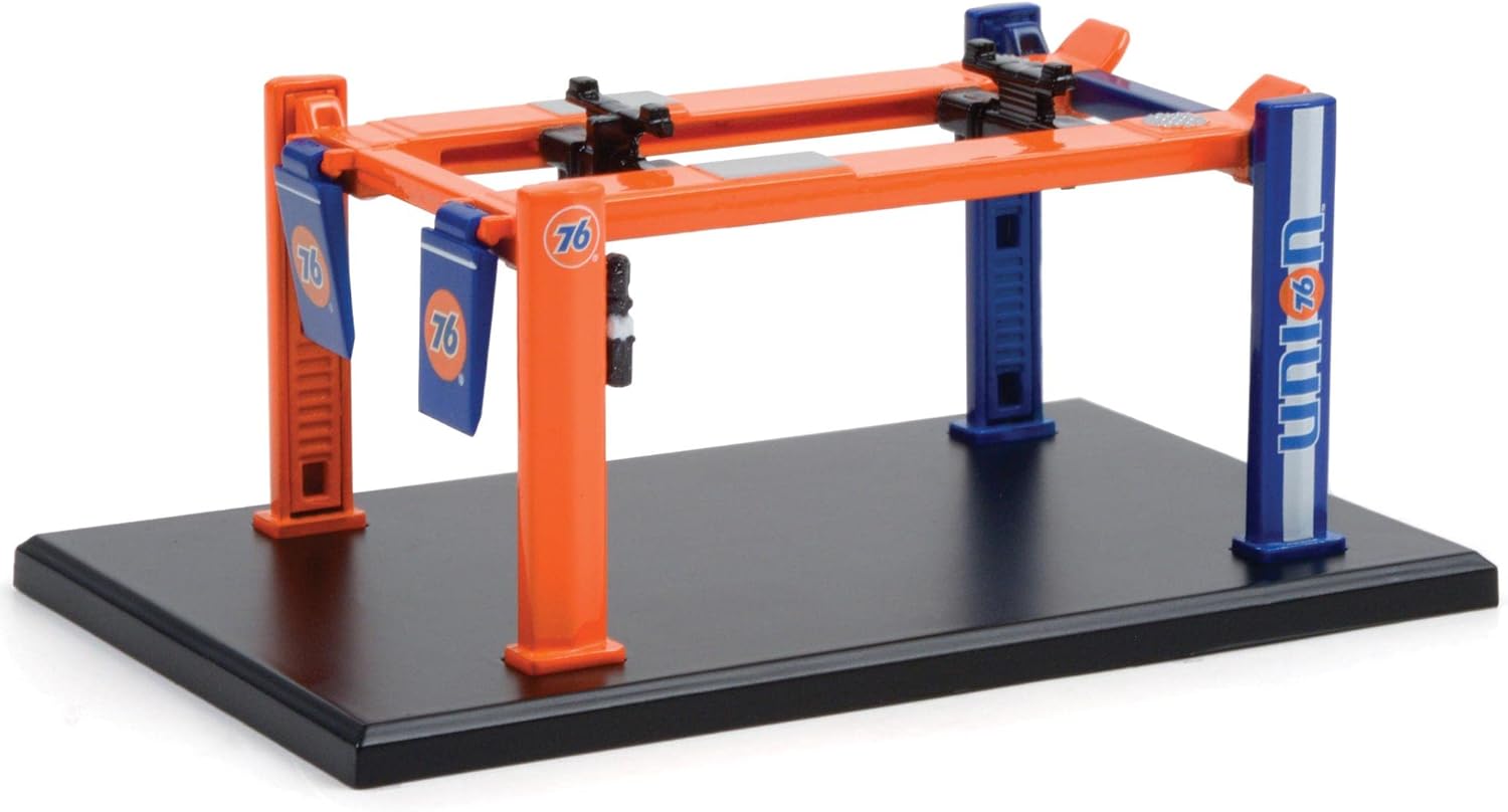 Greenlight 16120 C – Unión de elevación ajustable de cuatro postes serie 2 164 de 76 pulgadas, naranja y azul, modelo fundido a presión