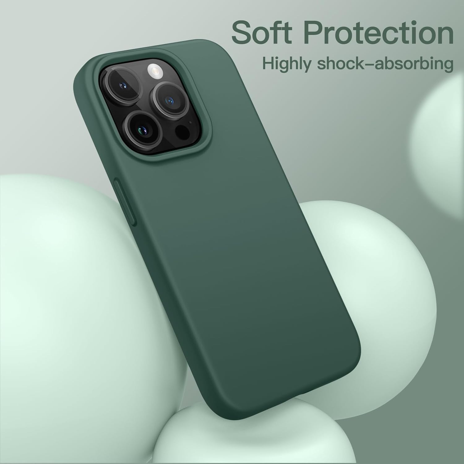 JETech Funda de silicona para iPhone 14 Pro de 6.1 pulgadas, suave al tacto, funda protectora de cuerpo completo, a prueba de golpes con forro de