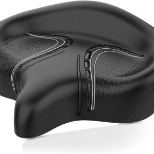 BLUEWIND Asiento de bicicleta de gran tamaño, asiento de bicicleta ancho, diseño de respaldo novedoso para bicicleta eléctrica, ajuste universal BLUEWIND Asiento de bicicleta de gran tamaño, asiento de bicicleta ancho, diseño de respaldo novedoso para bicicleta eléctrica, ajuste universal