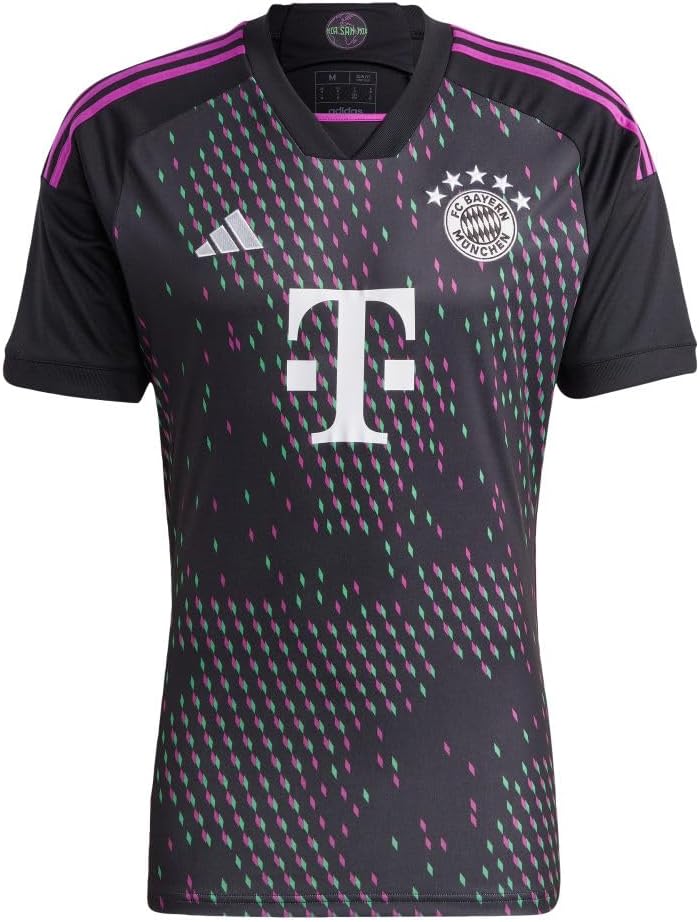 adidas Camiseta de fútbol para hombre, Bayern Munich 2324, mensaje unificador, tela que absorbe la humedad, gráfico único de mapa del mundo,