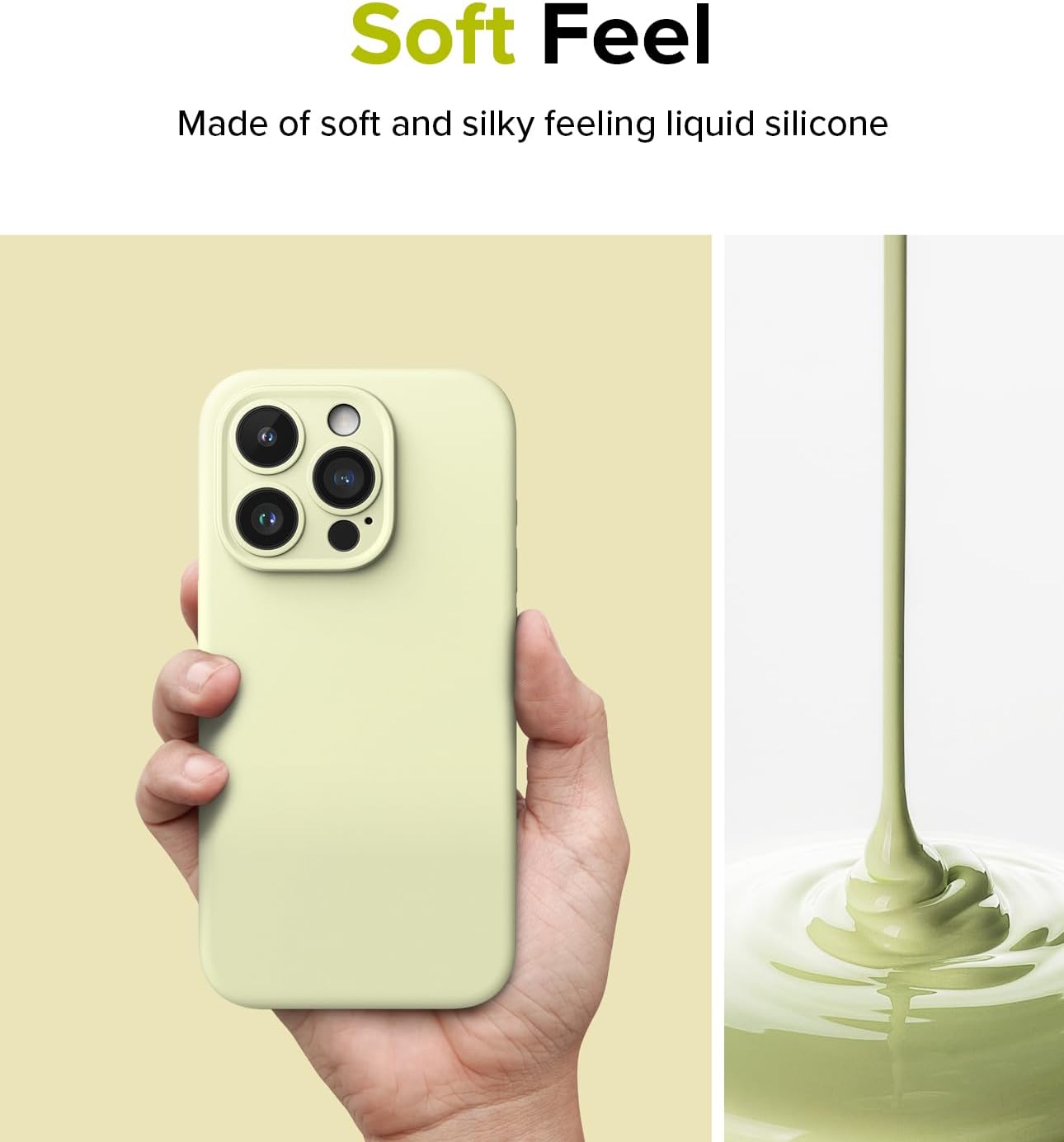 Ringke Funda magnética de silicona compatible con MagSafe diseñada para iPhone 15 Pro Max, se siente aterciopelada, ligera, delgada, linda, suave,