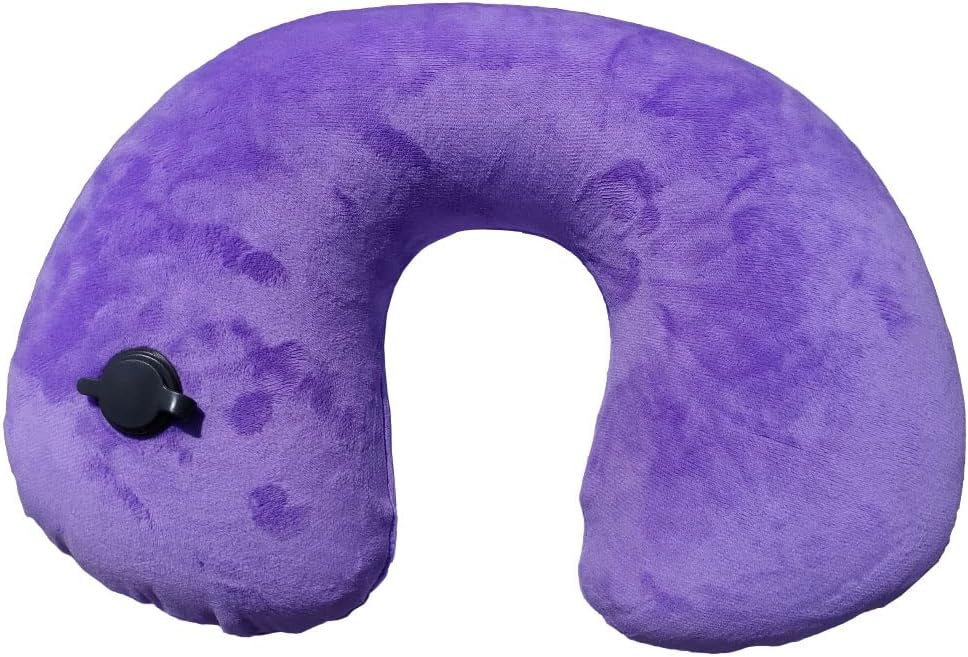 Paquete de 2 almohadas inflables ultraligeras para el cuello de viaje, almohada de cuello compacta de viaje en forma de U, soporte para el cuello