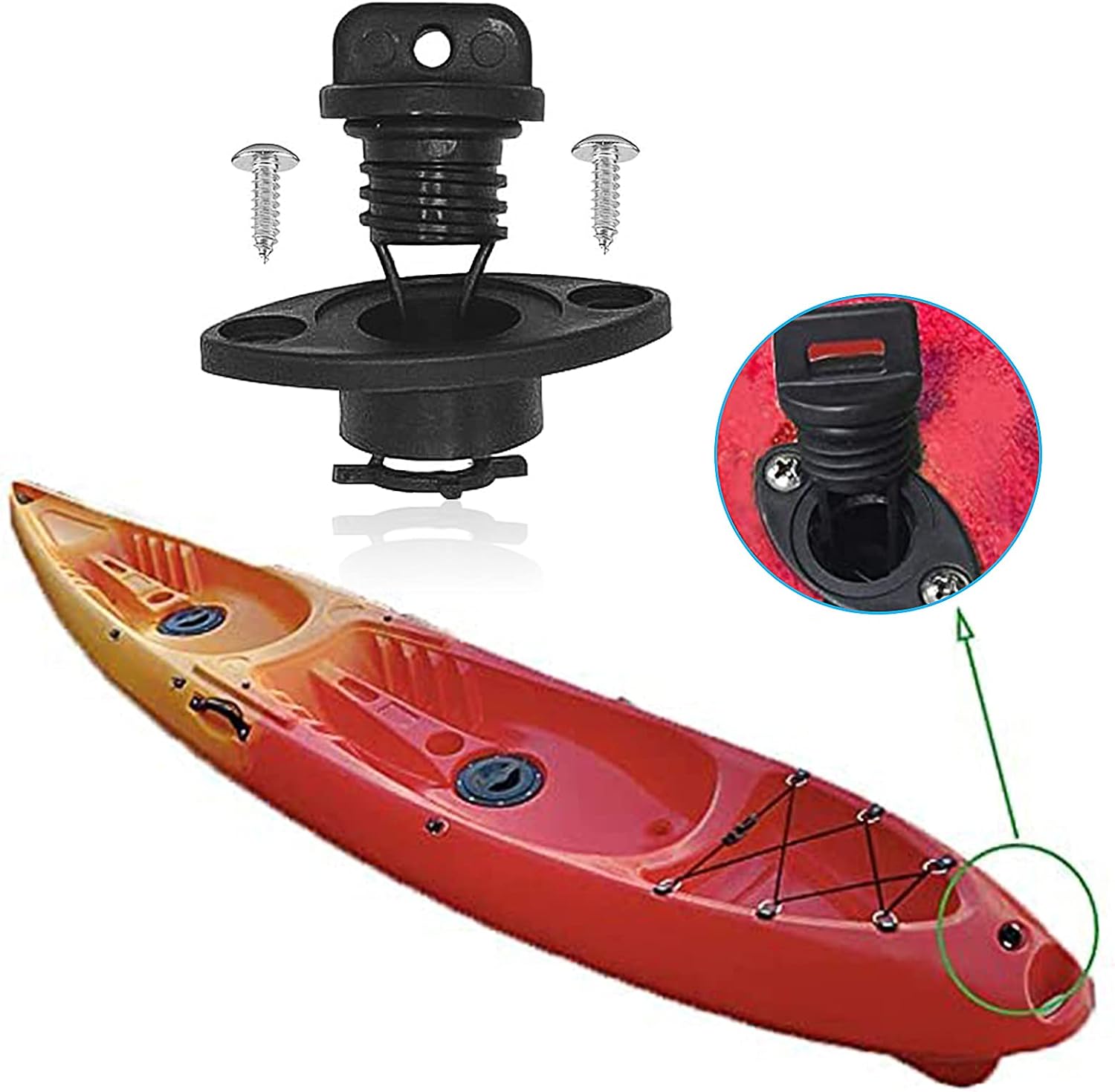 Kayak – Kit de tapones de drenaje para kayak, canoa, barco con tornillos