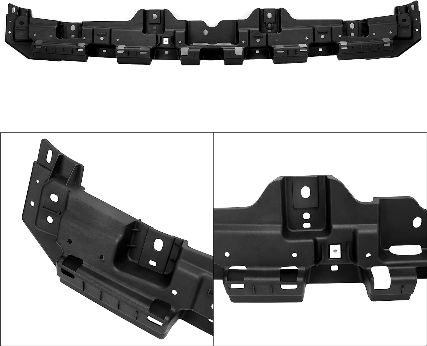 ECOTRIC Parrilla del radiador delantero y soporte superior compatible con Ford F250 F350 F450 F550 Super Duty 2011-2016