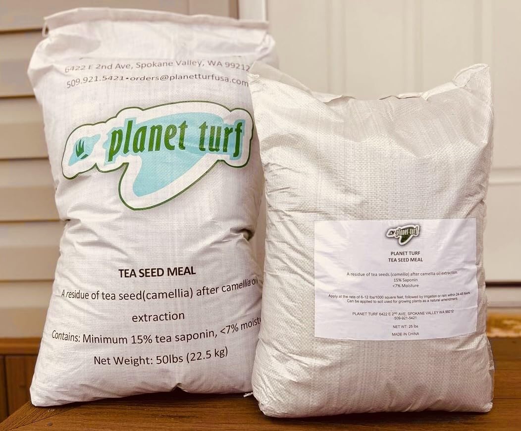 Harina de semillas de té – Asain Jumping Worm Control, totalmente natural, seguro para plantas, fertilizante orgánico para enmienda del suelo (25