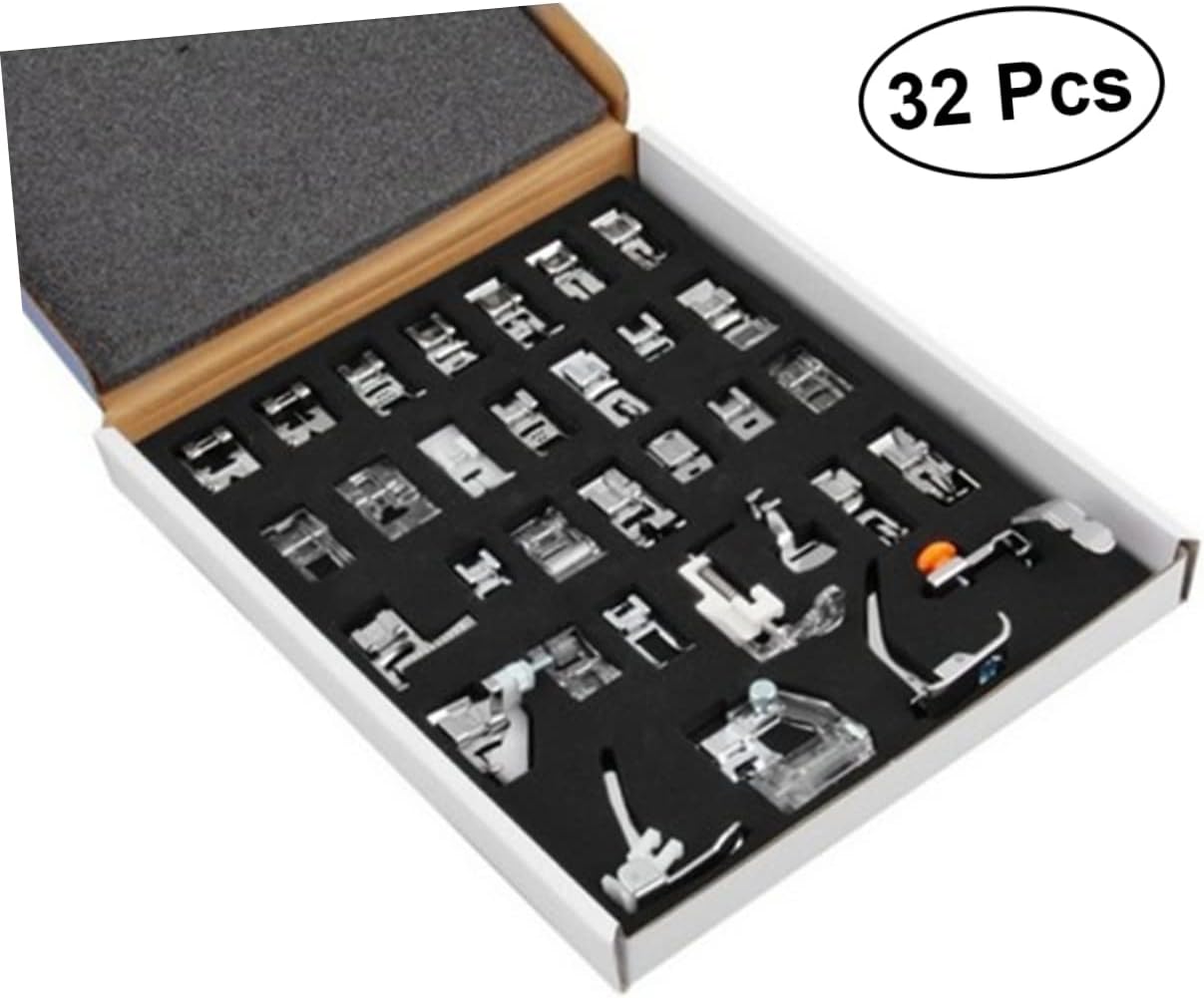 SEWACC Maquina De Afeitar 32pcs Máquina De Coser Prensador De Pie La Máquina De Coser Prensador De Pie Máquina De Coser Máquina De Coser De Pie