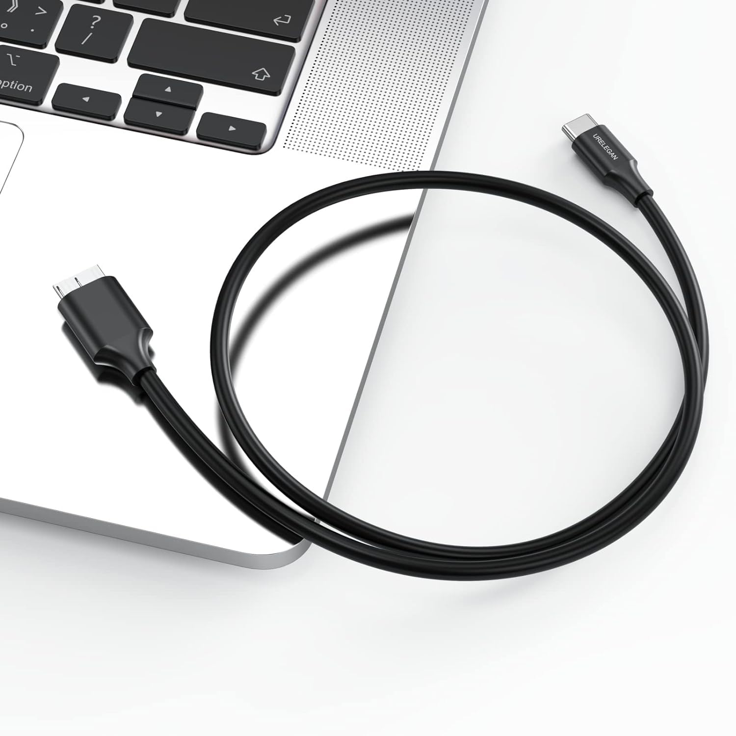 Cable micro B a USB C de 3 pies, paquete de 2 cables USB 3.1 tipo C a micro B para disco duro compatibles con MacBook Pro Air, Galaxy S5 Note 3,