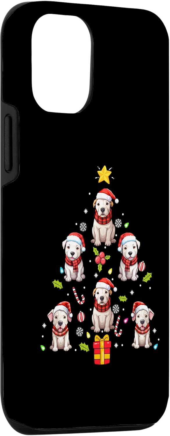 iPhone 13 Pro Dogo Argentino Merry Christmas Tree Dog Ornament Case