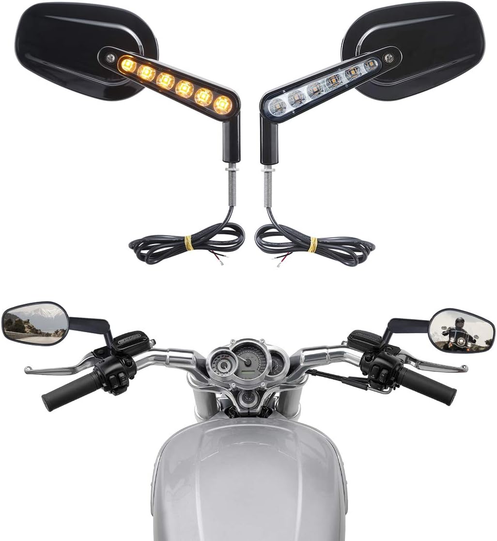 XMT-MOTO Espejos retrovisores musculares LED intermitentes para Harley Davidson VROD V-Rod VRSCF