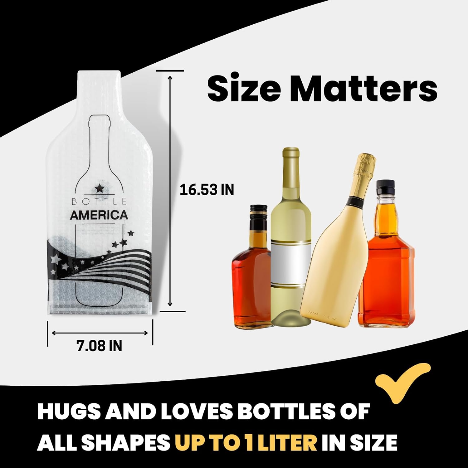 Bottle America – Fundas protectoras de viaje reutilizables para botellas de vidrio  Resistente a impactos y fugas  Bolsa de transporte  Avión