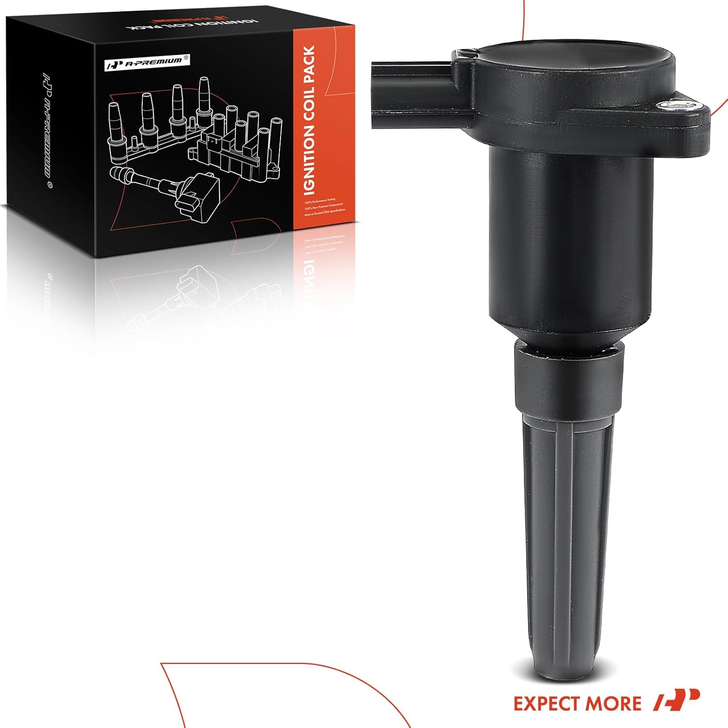 A-Premium Paquete de bobinas de encendido del motor compatible con Jaguar Vanden Plas XJ6 XJR 1995-1997, XJS 1995-1996, L6 4.0L
