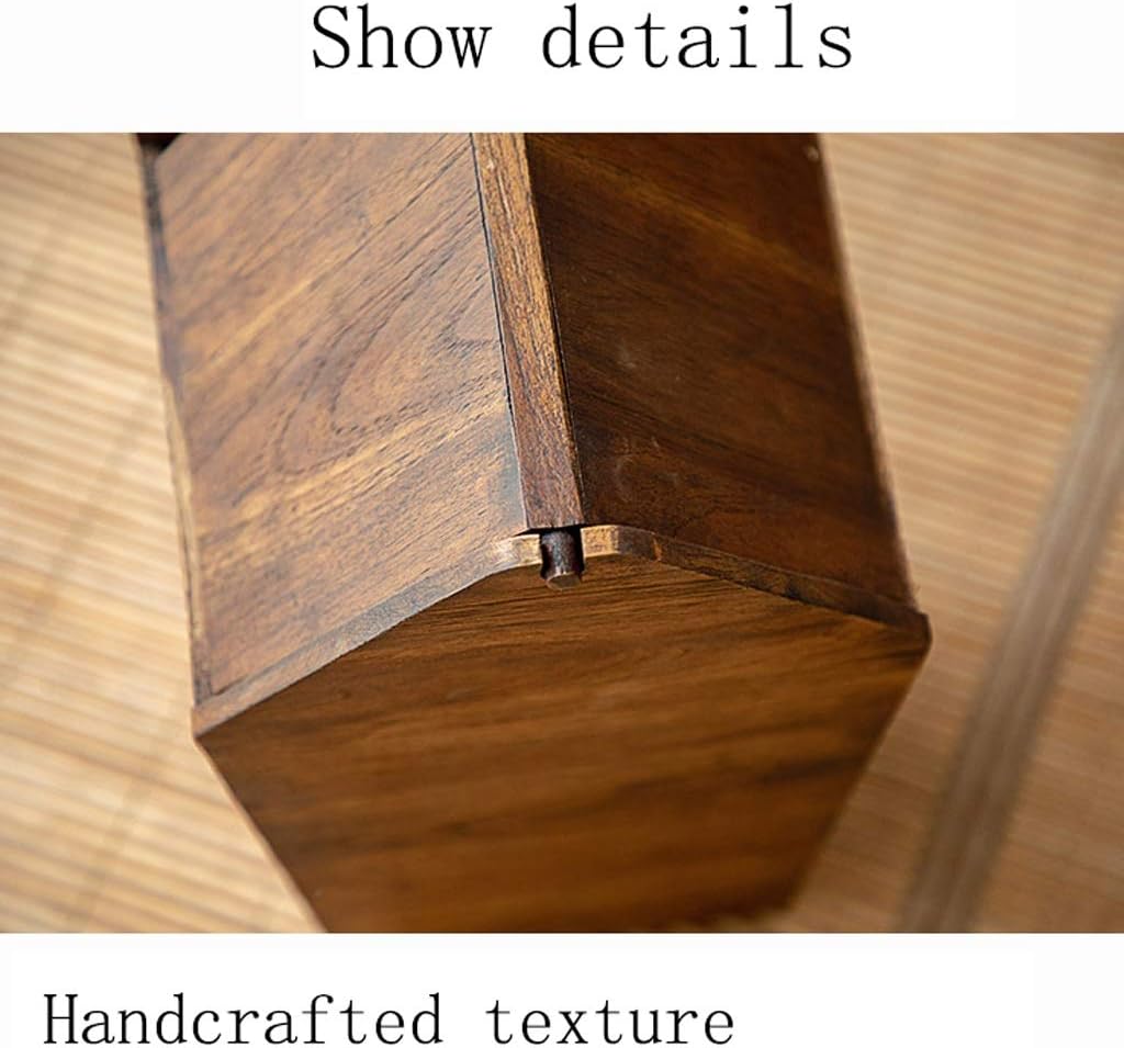 AVEO Basurero de madera con tapa, cuadrados para el hogar, sala de estar, dormitorio, interiorexterior, cubo de basura creativo, contenedores de
