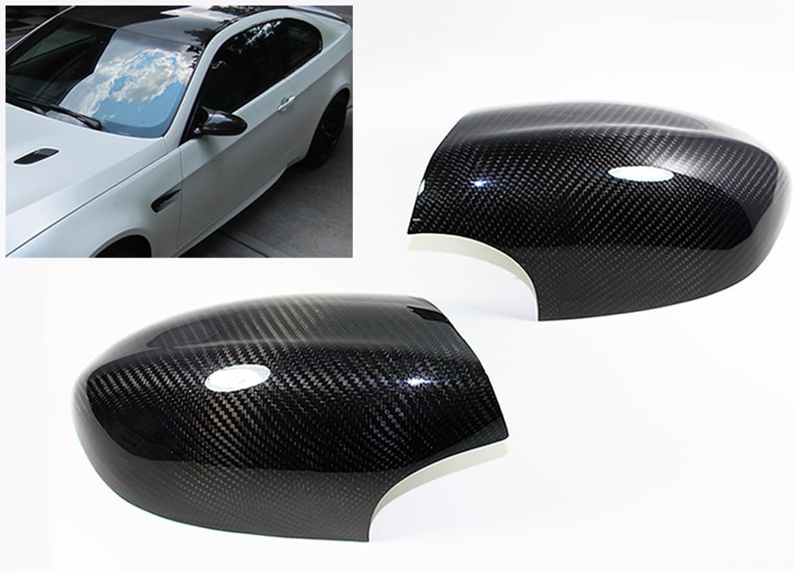 Cuztom Tuning Tapas de fibra de carbono real para espejo lateral para BMW E90E92E93 M3 Coupé y Sedan 2007-2013