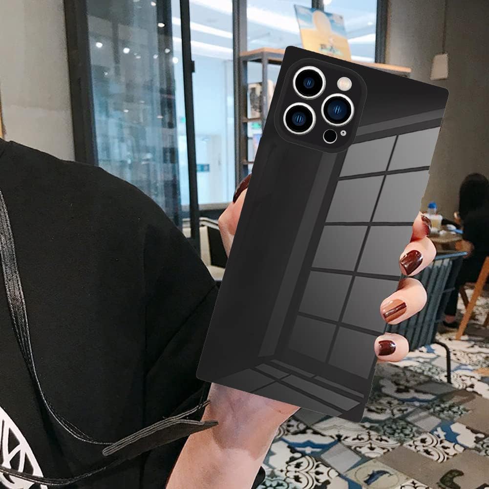 LSL Funda para iPhone 13 Pro de poliuretano termoplástico suave negro, anticaídas, antiarañazos, absorción de golpes, funda protectora inalámbrica