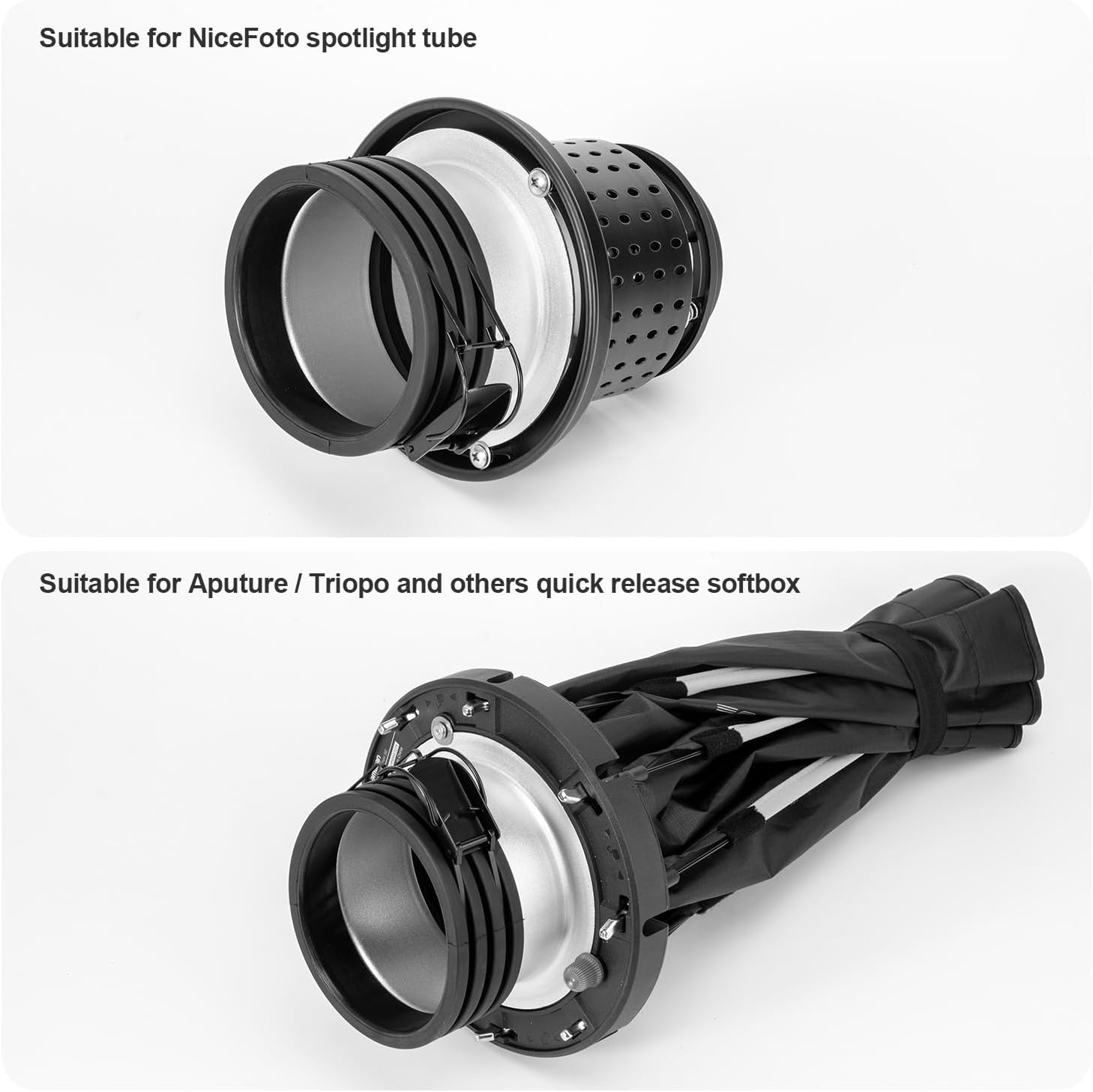 FOMITO Anillo adaptador de luz de 5.31 pulgadas  5.315 in para Profoto Flash Monolight LED
