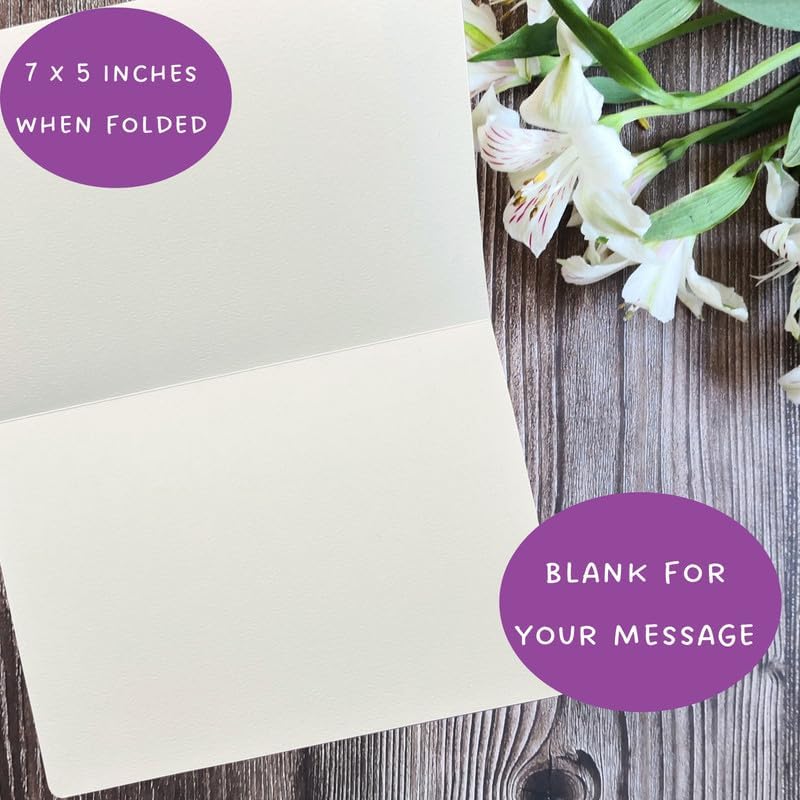 Tarjeta de hockey sobre hielo con sobre (7 x 5 pulgadas y interior en blanco para todas las ocasiones) para cumpleaños, agradecimiento al