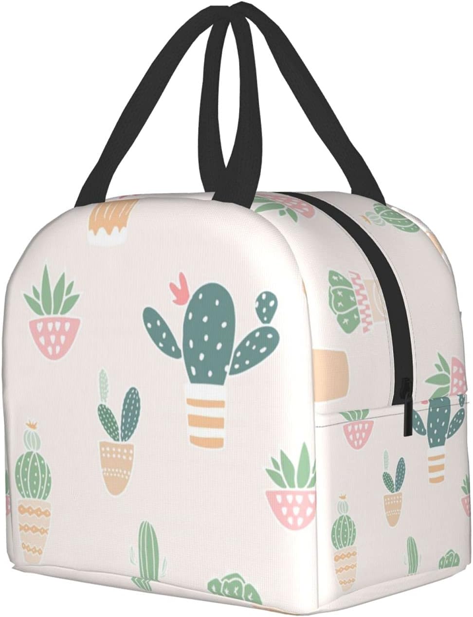 Lonchera térmica reutilizable, bolsa de almuerzo con bolsillo frontal para niños, niñas, mujeres, hombres, escuela, picnic, oficina, trabajo, lindo