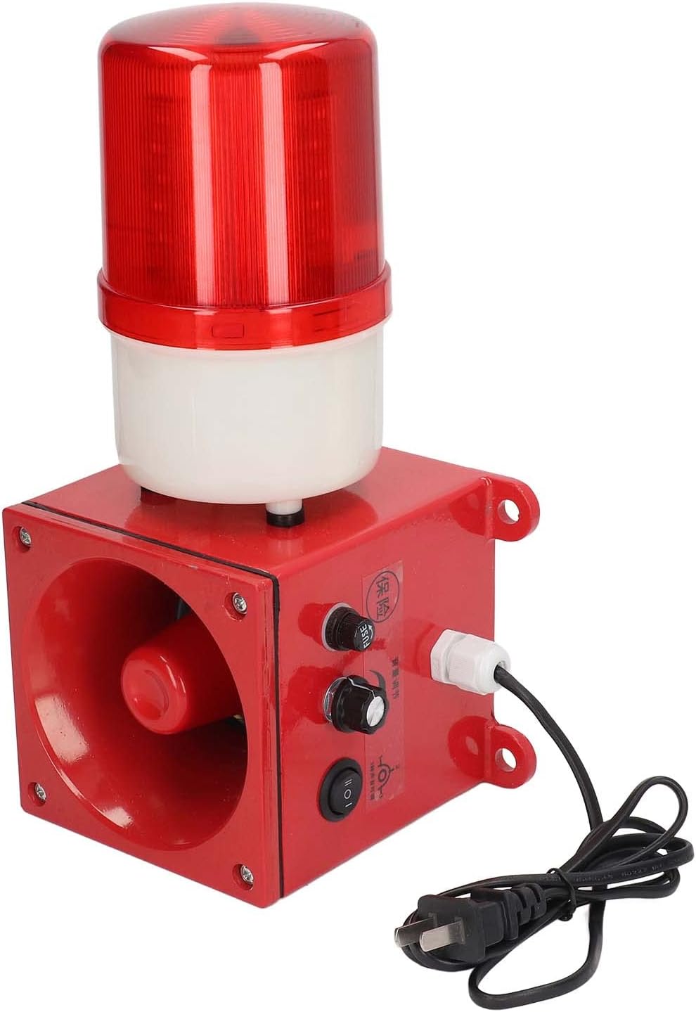 Lámpara de advertencia industrial resistente al agua, alarma visual audible, 120dB, 3 ajuste de volumen, luz estroboscópica de seguridad, luces de