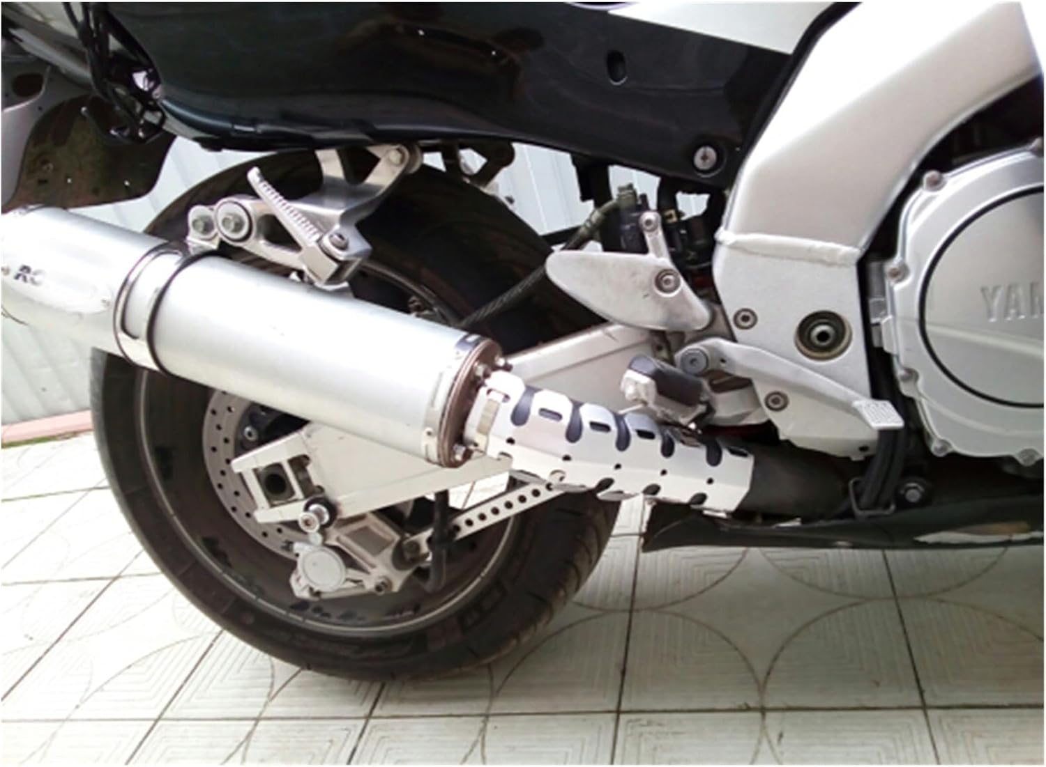 Protector de tubo de escape de motocross, protector de tubo de escape medio, protector térmico para Yamaha XT660XRZ XT600 XTZ 125 XTZ660 TENERE